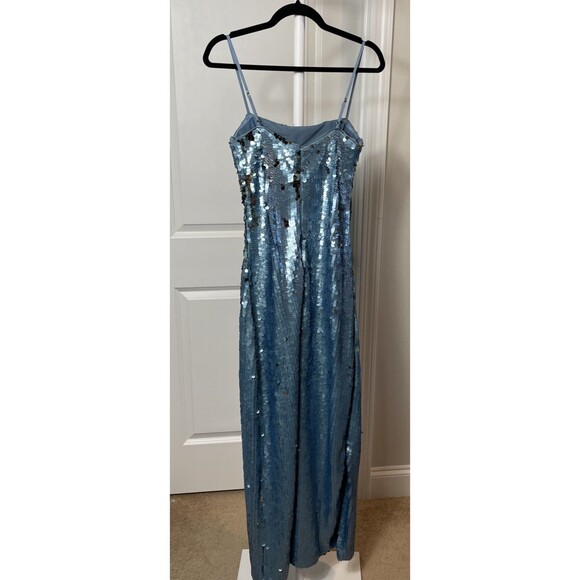 NWT Ramy Brook Women’s Lockwood Blue Sequin Gown Size 10 MSRP Retail $695 - Picture 5 of 10